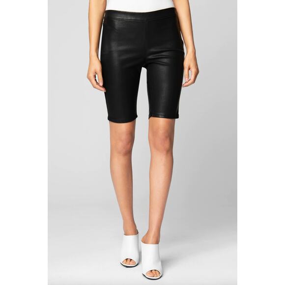 BlankNYC Womens Size 26 Shorts Deja Boo Faux Vegan Leather Black NEW - Picture 1 of 8